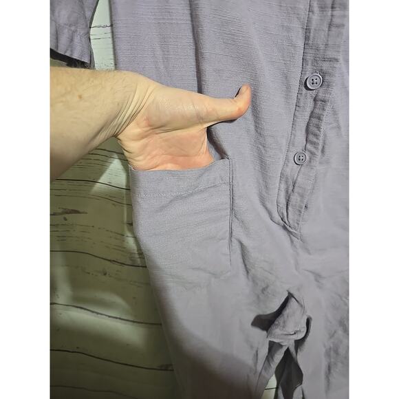 The Nines by Hatch Button Front 3/4 Sleeve Maternity Jumpsuit Womans Size Medium - Picture 4 of 6